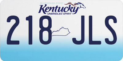 KY license plate 218JLS