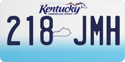 KY license plate 218JMH