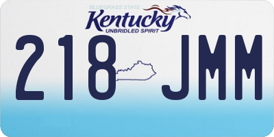 KY license plate 218JMM
