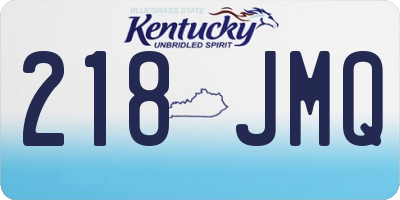 KY license plate 218JMQ