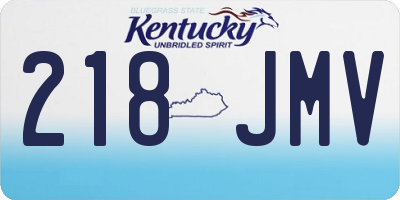 KY license plate 218JMV