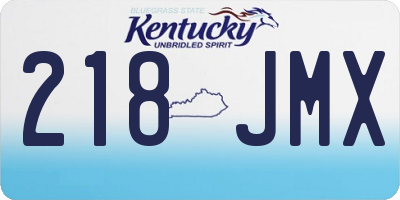 KY license plate 218JMX