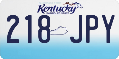 KY license plate 218JPY