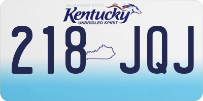 KY license plate 218JQJ