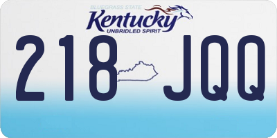 KY license plate 218JQQ