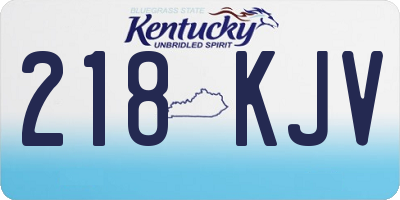 KY license plate 218KJV