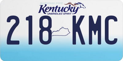 KY license plate 218KMC