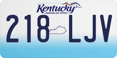 KY license plate 218LJV