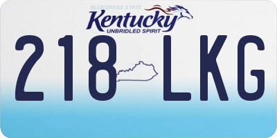 KY license plate 218LKG