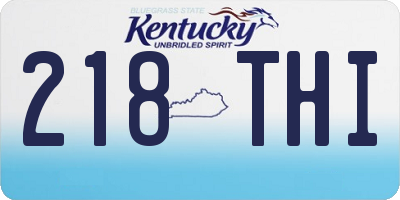 KY license plate 218THI