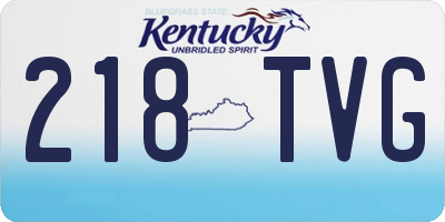 KY license plate 218TVG