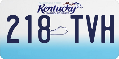 KY license plate 218TVH
