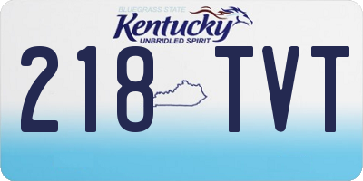 KY license plate 218TVT