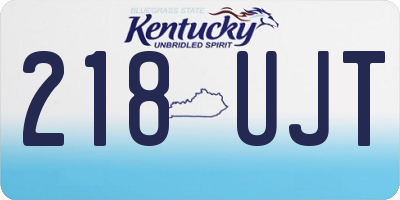 KY license plate 218UJT