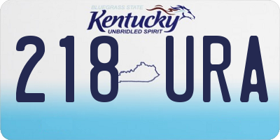 KY license plate 218URA