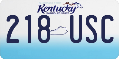 KY license plate 218USC