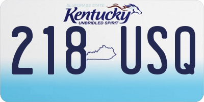 KY license plate 218USQ