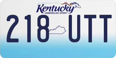 KY license plate 218UTT