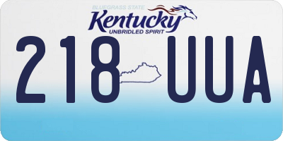 KY license plate 218UUA