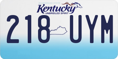 KY license plate 218UYM