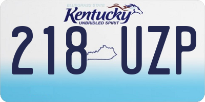 KY license plate 218UZP