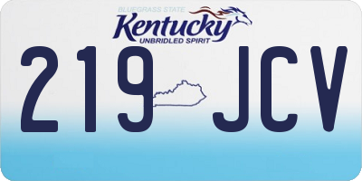 KY license plate 219JCV