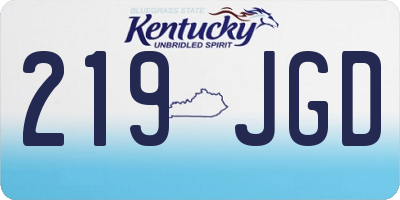 KY license plate 219JGD