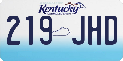 KY license plate 219JHD