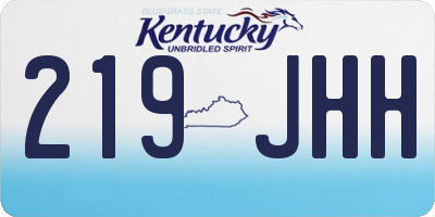 KY license plate 219JHH
