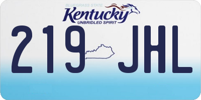 KY license plate 219JHL