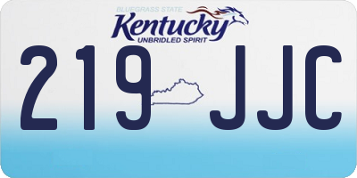 KY license plate 219JJC