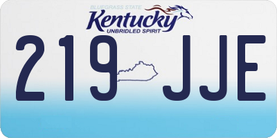 KY license plate 219JJE