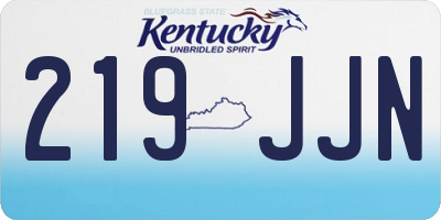 KY license plate 219JJN