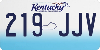 KY license plate 219JJV