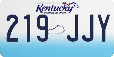 KY license plate 219JJY