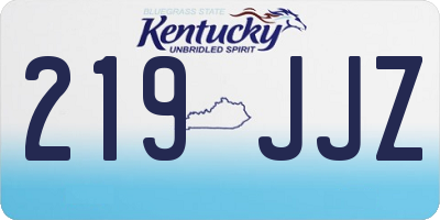 KY license plate 219JJZ