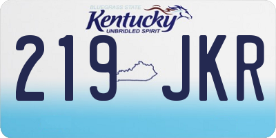 KY license plate 219JKR