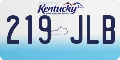 KY license plate 219JLB