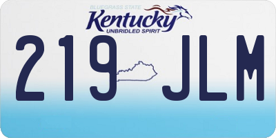 KY license plate 219JLM