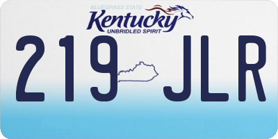 KY license plate 219JLR