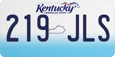 KY license plate 219JLS