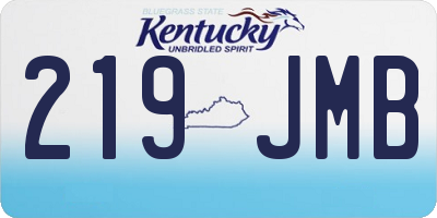 KY license plate 219JMB