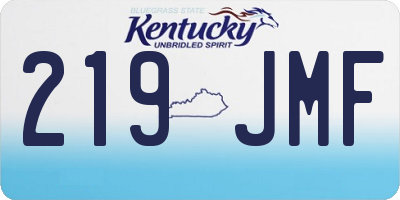 KY license plate 219JMF