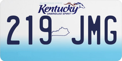 KY license plate 219JMG