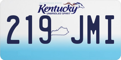 KY license plate 219JMI