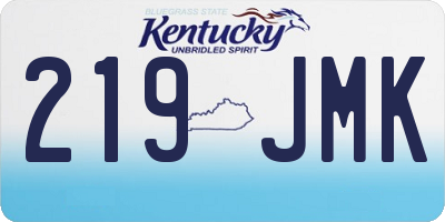 KY license plate 219JMK