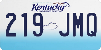 KY license plate 219JMQ