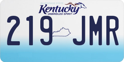 KY license plate 219JMR