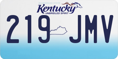 KY license plate 219JMV