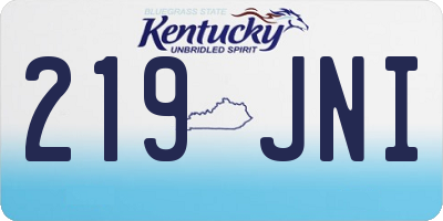 KY license plate 219JNI